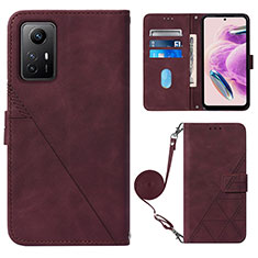 Handytasche Stand Schutzhülle Flip Leder Hülle YB1 für Xiaomi Redmi Note 12S Rot