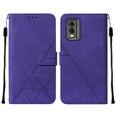 Handytasche Stand Schutzhülle Flip Leder Hülle YB2 für Nokia C32 Violett