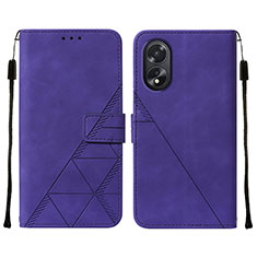 Handytasche Stand Schutzhülle Flip Leder Hülle YB2 für Oppo A58 4G Violett