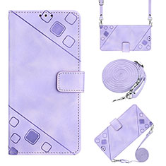 Handytasche Stand Schutzhülle Flip Leder Hülle YB2 für Samsung Galaxy A12 Nacho Violett