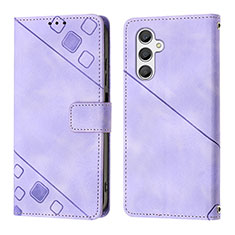 Handytasche Stand Schutzhülle Flip Leder Hülle YB2 für Samsung Galaxy A25 5G Violett