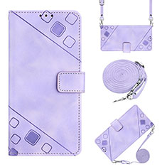 Handytasche Stand Schutzhülle Flip Leder Hülle YB2 für Samsung Galaxy F04 Violett