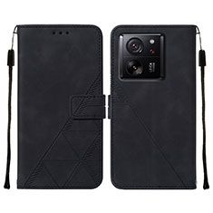 Handytasche Stand Schutzhülle Flip Leder Hülle YB2 für Xiaomi Mi 13T Pro 5G Schwarz