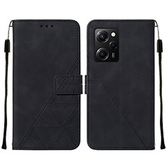 Handytasche Stand Schutzhülle Flip Leder Hülle YB2 für Xiaomi Poco X5 Pro 5G Schwarz
