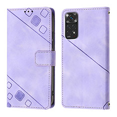 Handytasche Stand Schutzhülle Flip Leder Hülle YB2 für Xiaomi Redmi Note 11 4G (2022) Violett