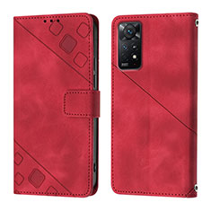 Handytasche Stand Schutzhülle Flip Leder Hülle YB2 für Xiaomi Redmi Note 11 Pro 5G Rot