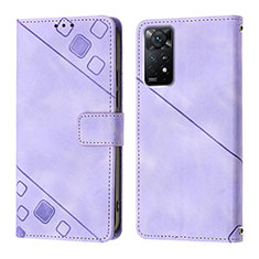 Handytasche Stand Schutzhülle Flip Leder Hülle YB2 für Xiaomi Redmi Note 11 Pro 5G Violett