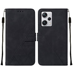 Handytasche Stand Schutzhülle Flip Leder Hülle YB2 für Xiaomi Redmi Note 12 Explorer Schwarz