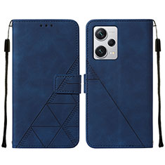 Handytasche Stand Schutzhülle Flip Leder Hülle YB2 für Xiaomi Redmi Note 12 Pro+ Plus 5G Blau