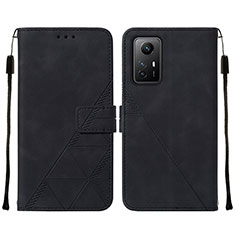 Handytasche Stand Schutzhülle Flip Leder Hülle YB2 für Xiaomi Redmi Note 12S Schwarz