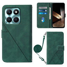 Handytasche Stand Schutzhülle Flip Leder Hülle YB3 für Huawei Honor X8b Grün
