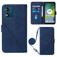 Handytasche Stand Schutzhülle Flip Leder Hülle YB3 für Motorola Moto E13 Blau