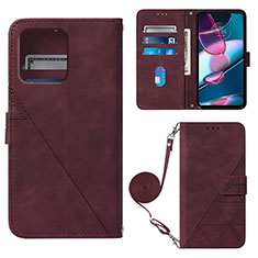 Handytasche Stand Schutzhülle Flip Leder Hülle YB3 für Motorola Moto Edge 40 Pro 5G Rot