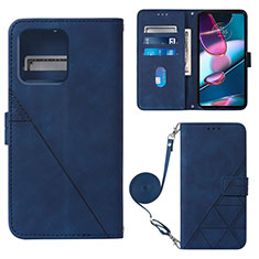 Handytasche Stand Schutzhülle Flip Leder Hülle YB3 für Motorola Moto Edge Plus (2023) 5G Blau