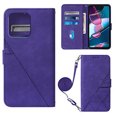 Handytasche Stand Schutzhülle Flip Leder Hülle YB3 für Motorola Moto Edge Plus (2023) 5G Violett