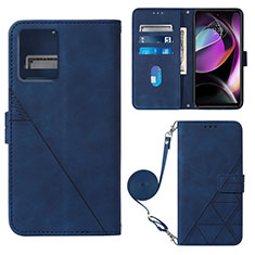 Handytasche Stand Schutzhülle Flip Leder Hülle YB3 für Motorola Moto G 5G (2023) Blau