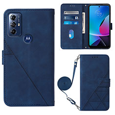 Handytasche Stand Schutzhülle Flip Leder Hülle YB3 für Motorola Moto G Play (2023) Blau