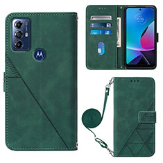 Handytasche Stand Schutzhülle Flip Leder Hülle YB3 für Motorola Moto G Play (2023) Grün