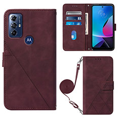 Handytasche Stand Schutzhülle Flip Leder Hülle YB3 für Motorola Moto G Play (2023) Rot