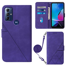 Handytasche Stand Schutzhülle Flip Leder Hülle YB3 für Motorola Moto G Play (2023) Violett