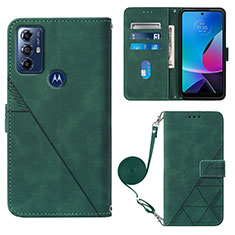 Handytasche Stand Schutzhülle Flip Leder Hülle YB3 für Motorola Moto G Power (2022) Grün