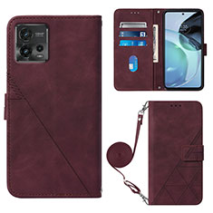 Handytasche Stand Schutzhülle Flip Leder Hülle YB3 für Motorola Moto G72 Rot