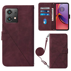 Handytasche Stand Schutzhülle Flip Leder Hülle YB3 für Motorola Moto G84 5G Rot