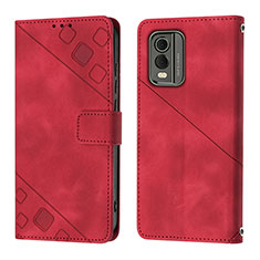 Handytasche Stand Schutzhülle Flip Leder Hülle YB3 für Nokia C210 Rot