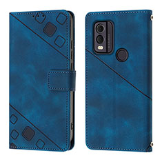 Handytasche Stand Schutzhülle Flip Leder Hülle YB3 für Nokia C22 Blau