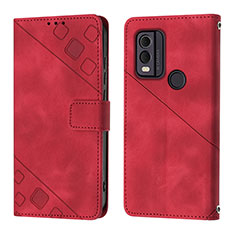 Handytasche Stand Schutzhülle Flip Leder Hülle YB3 für Nokia C22 Rot