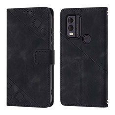 Handytasche Stand Schutzhülle Flip Leder Hülle YB3 für Nokia C22 Schwarz