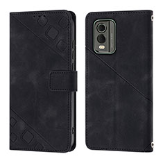 Handytasche Stand Schutzhülle Flip Leder Hülle YB3 für Nokia C32 Schwarz