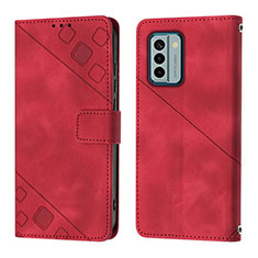 Handytasche Stand Schutzhülle Flip Leder Hülle YB3 für Nokia G22 Rot