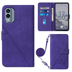 Handytasche Stand Schutzhülle Flip Leder Hülle YB3 für Nokia X30 5G Violett