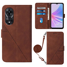 Handytasche Stand Schutzhülle Flip Leder Hülle YB3 für Oppo A58 5G Braun