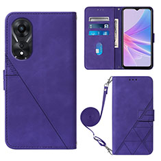 Handytasche Stand Schutzhülle Flip Leder Hülle YB3 für Oppo A78 5G Violett