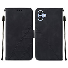 Handytasche Stand Schutzhülle Flip Leder Hülle YB3 für Samsung Galaxy A04 4G Schwarz