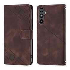 Handytasche Stand Schutzhülle Flip Leder Hülle YB3 für Samsung Galaxy A34 5G Braun