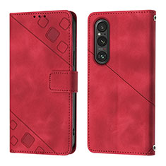 Handytasche Stand Schutzhülle Flip Leder Hülle YB3 für Sony Xperia 1 V Rot