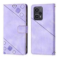 Handytasche Stand Schutzhülle Flip Leder Hülle YB3 für Xiaomi Poco F5 5G Violett