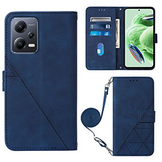Handytasche Stand Schutzhülle Flip Leder Hülle YB3 für Xiaomi Poco X5 5G Blau