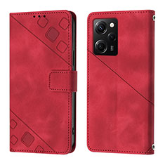 Handytasche Stand Schutzhülle Flip Leder Hülle YB3 für Xiaomi Poco X5 Pro 5G Rot