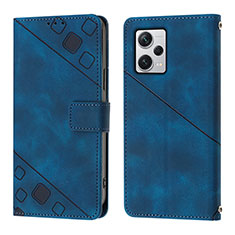 Handytasche Stand Schutzhülle Flip Leder Hülle YB3 für Xiaomi Redmi Note 12 Pro+ Plus 5G Blau