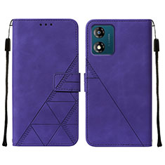 Handytasche Stand Schutzhülle Flip Leder Hülle YB4 für Motorola Moto E13 Violett