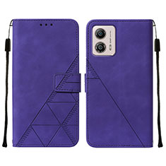 Handytasche Stand Schutzhülle Flip Leder Hülle YB4 für Motorola Moto G53 5G Violett