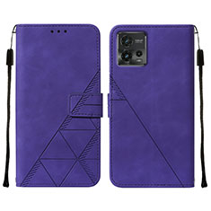 Handytasche Stand Schutzhülle Flip Leder Hülle YB4 für Motorola Moto G72 Violett