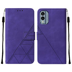 Handytasche Stand Schutzhülle Flip Leder Hülle YB4 für Nokia X30 5G Violett