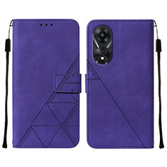 Handytasche Stand Schutzhülle Flip Leder Hülle YB4 für Oppo A58 5G Violett