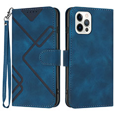 Handytasche Stand Schutzhülle Flip Leder Hülle YX1 für Apple iPhone 13 Pro Blau