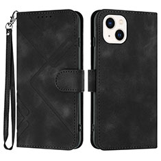 Handytasche Stand Schutzhülle Flip Leder Hülle YX1 für Apple iPhone 14 Plus Schwarz